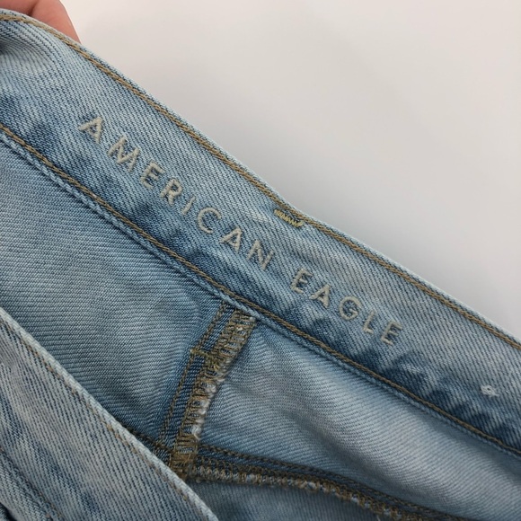 American Eagle 2 High Waisted Denim Mom Shorts distressed 5561 0382 - Picture 6 of 10